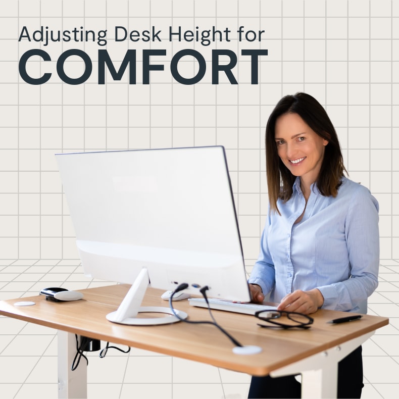 Correct height of chair deals to desk